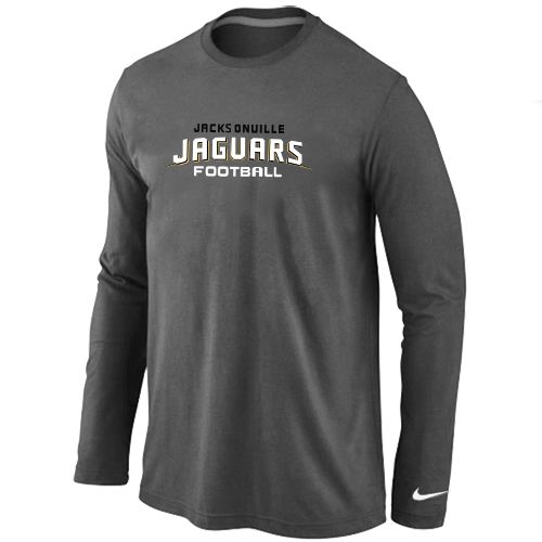 Nike Jacksonville Jaguars Authentic Font Long Sleeve NFL T-Shirt - Dark Grey